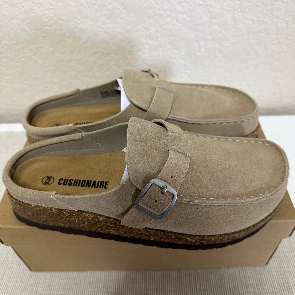 NEW IN BOX Cushionaire Hobby Clogs 8.5 Taupe